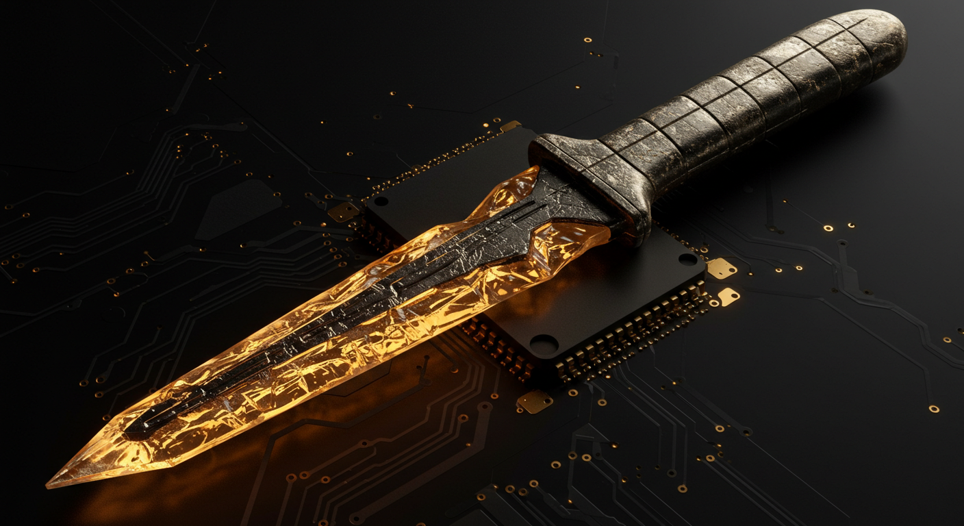 Ancient Fremen Crysknife Beside Modern Tech